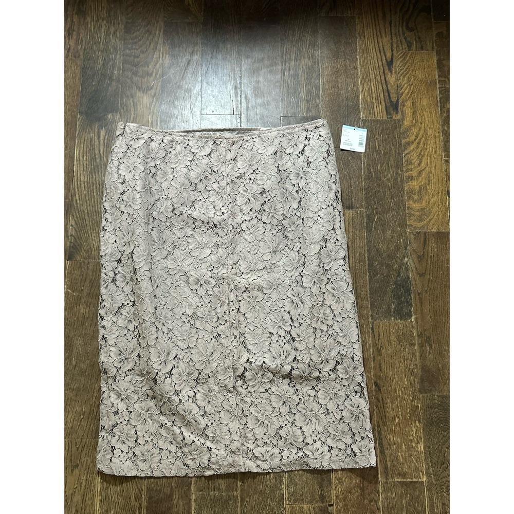 Simply Styled By Sears Beige Lace Skirt Size 14 NWT Pencil Skirt
